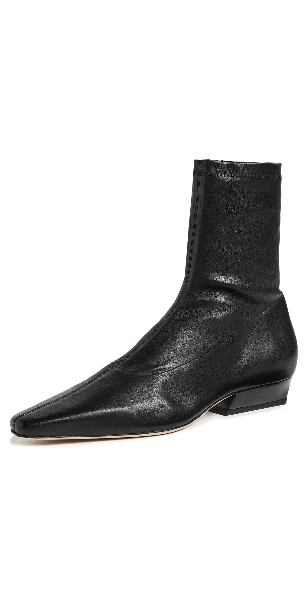 Wally Sock Flat Leather Ankle Boots