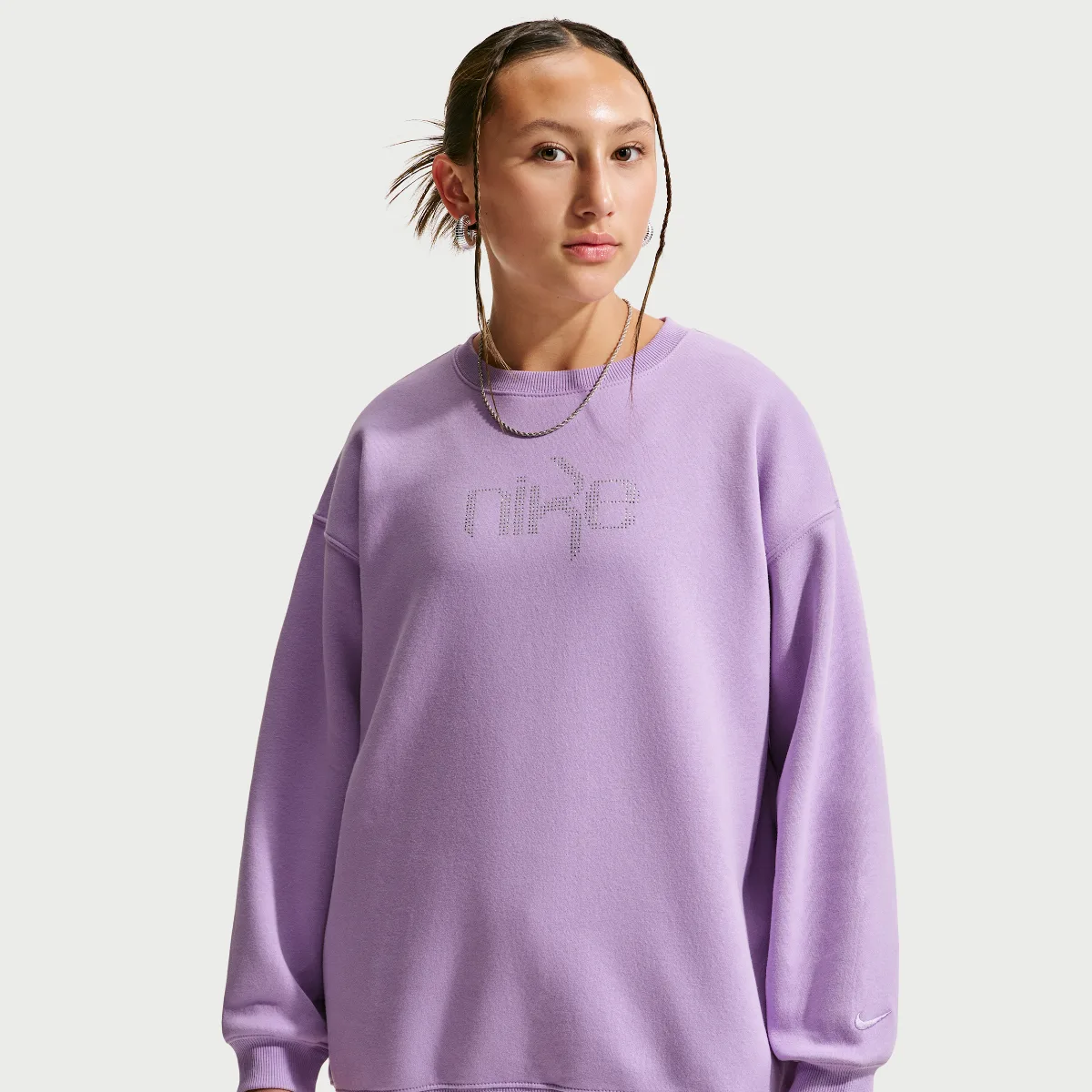 Studio Fleece Oversized Crew-Neck Sweatshirt by Nike