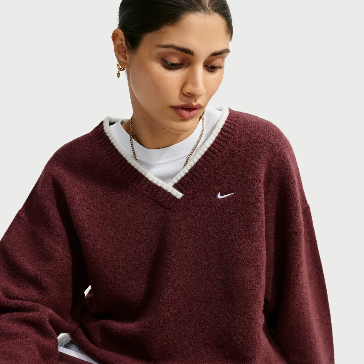 Sportswear Chill Knit Loose V-Neck Sweater by Nike