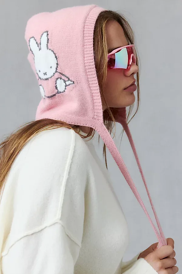 Miffy Knit Bonnet Hood by Urban Outfitters
