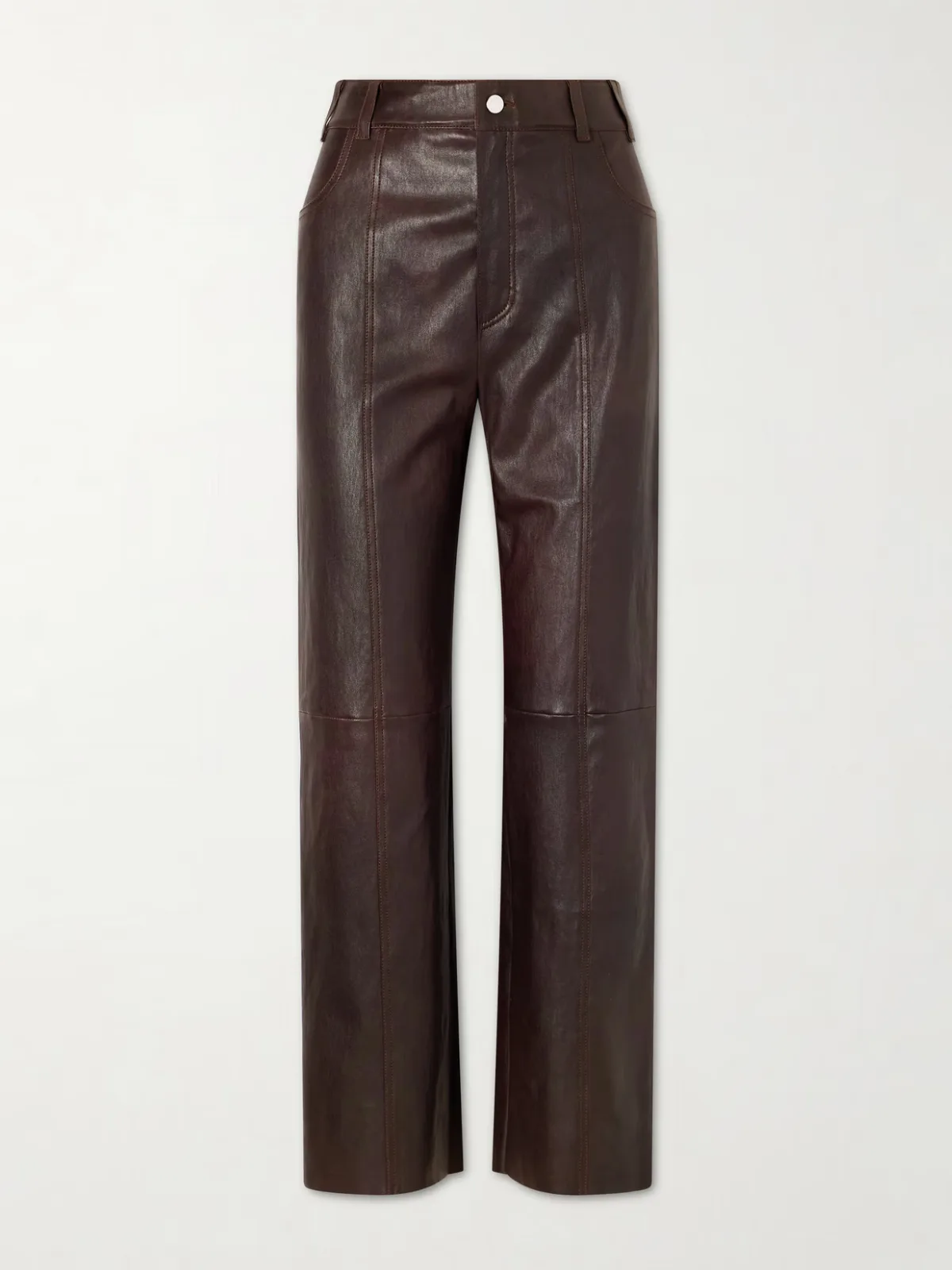 - Benny Leather Straight-leg Pants -