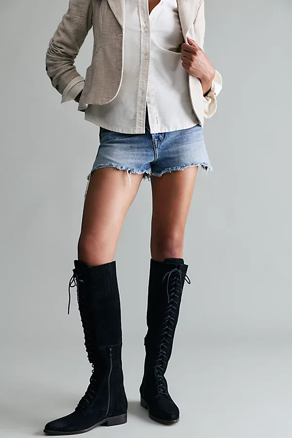 Davey Over-The-Knee Lace-Up Boots by Free People