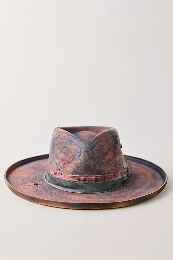 Nightsky Felt Roundtop Hat by Mossant