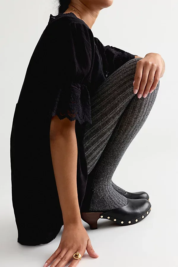 Loretta Textured Cotton Tights by High Heel Jungle