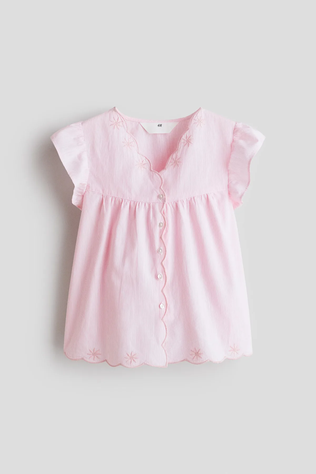 Embroidered-Detail Cotton Blouse by H&M