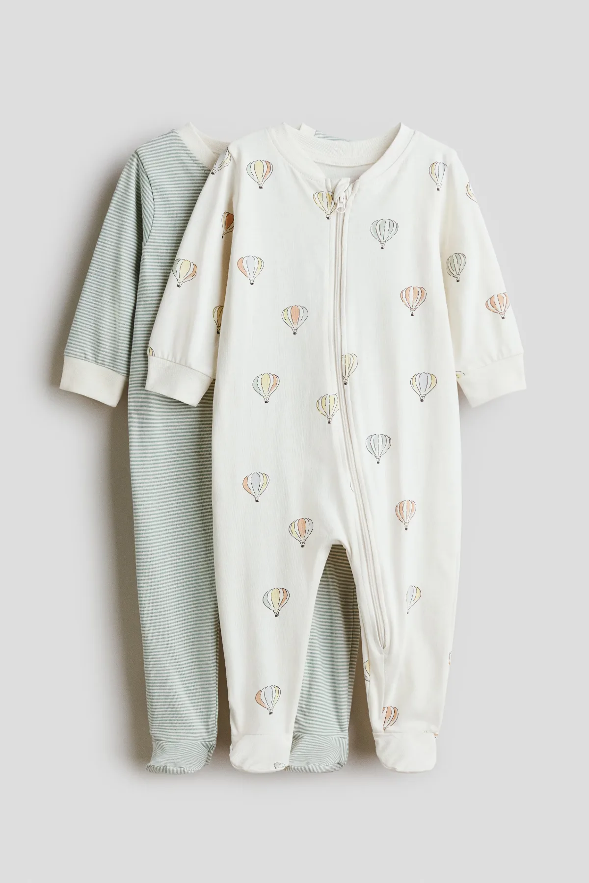 2-Pack Printed Pajama Jumpsuits with Zipper by H&M