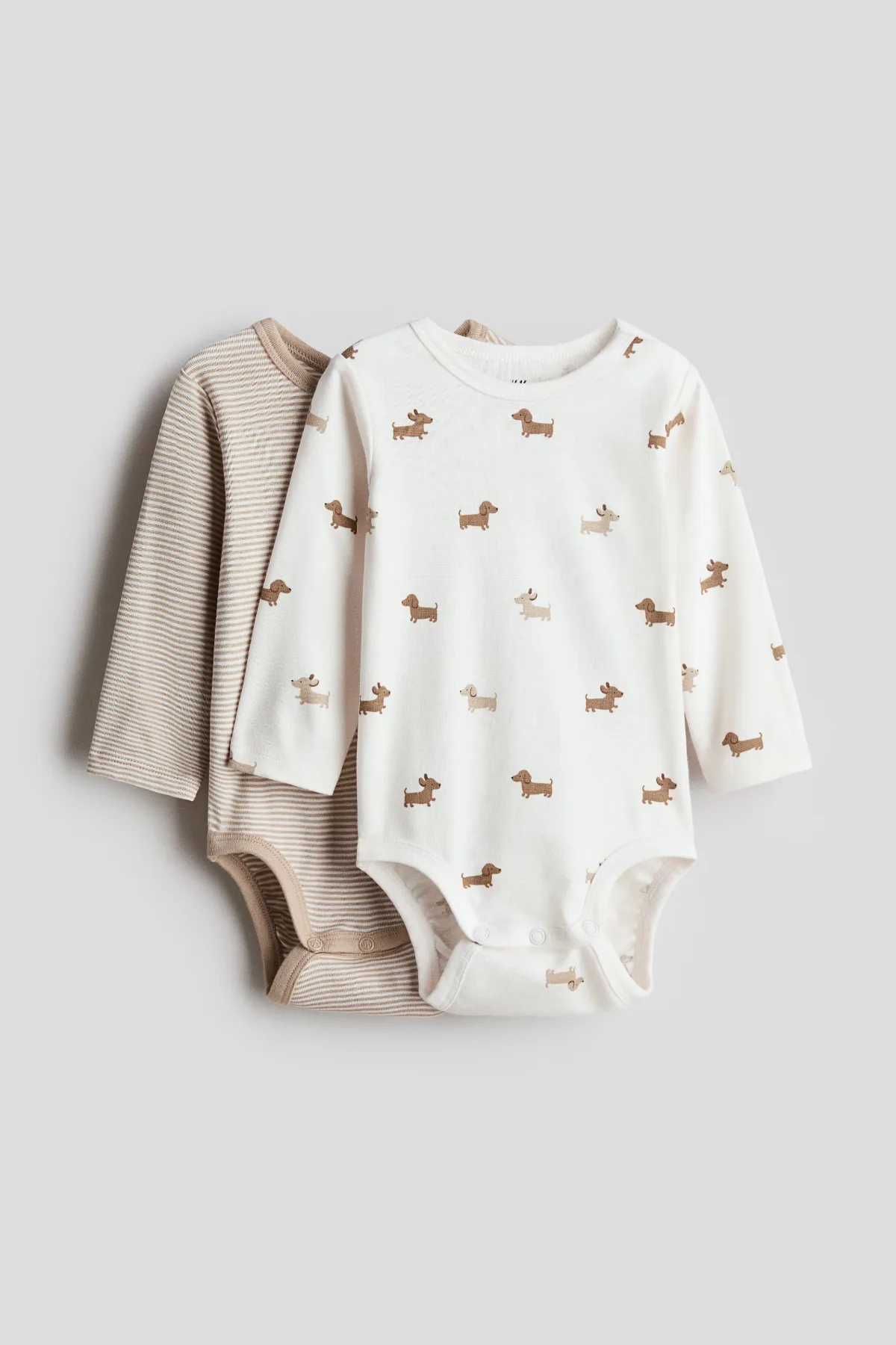 2-Pack Cotton Bodysuits by H&M