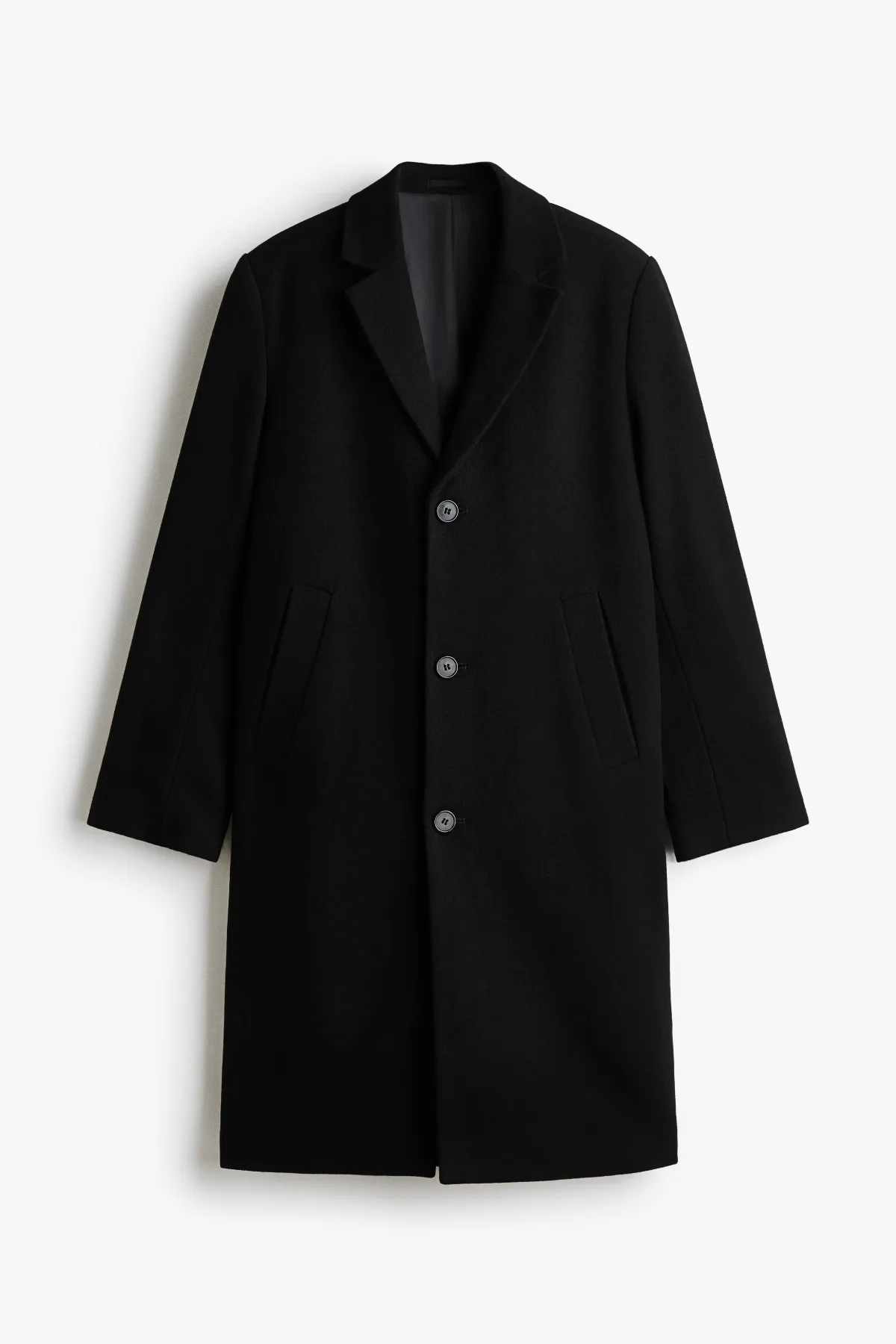 Single-Breasted Wool-Blend Coat by H&M
