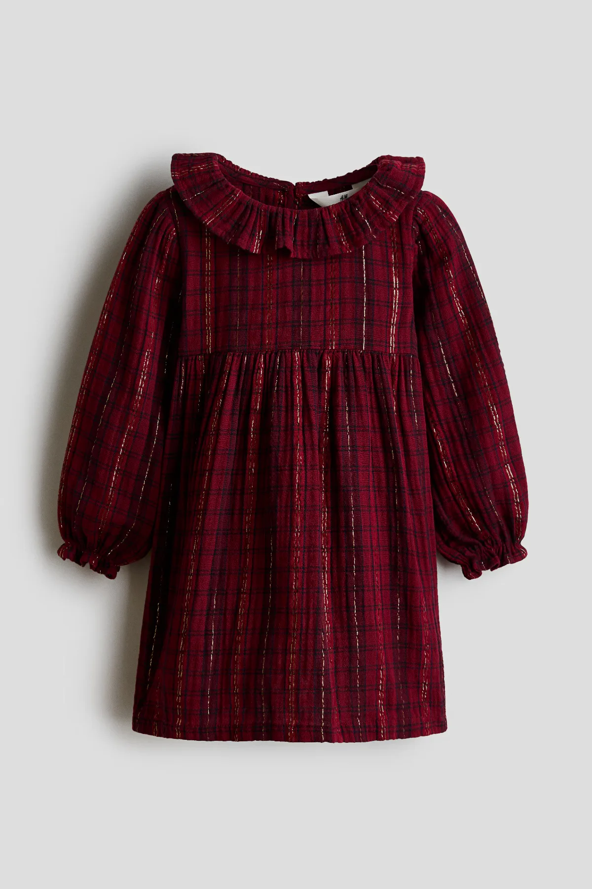 Flounce-Trimmed Muslin Dress by H&M