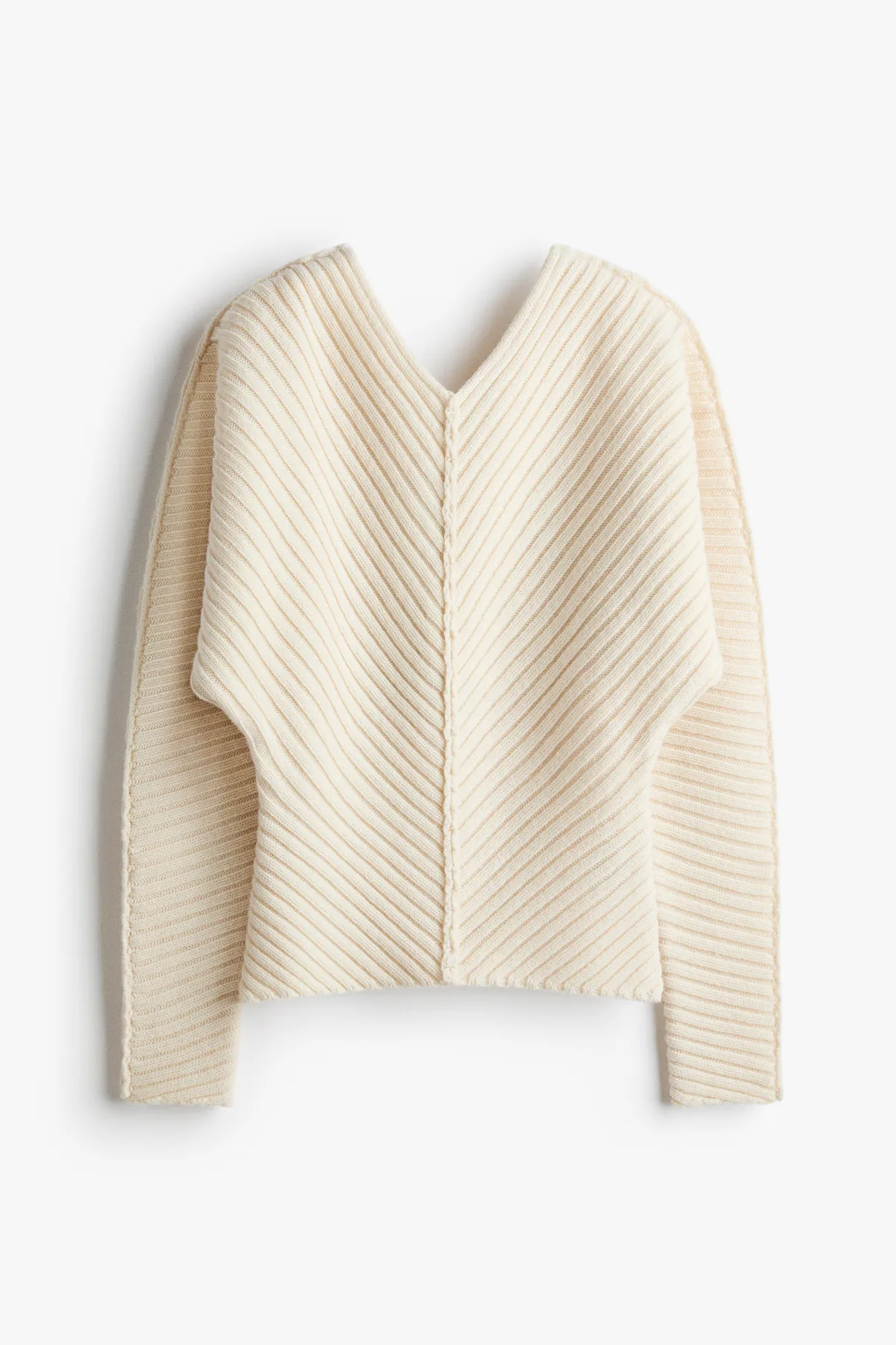 Rib-Knit Wool Sweater by H&M