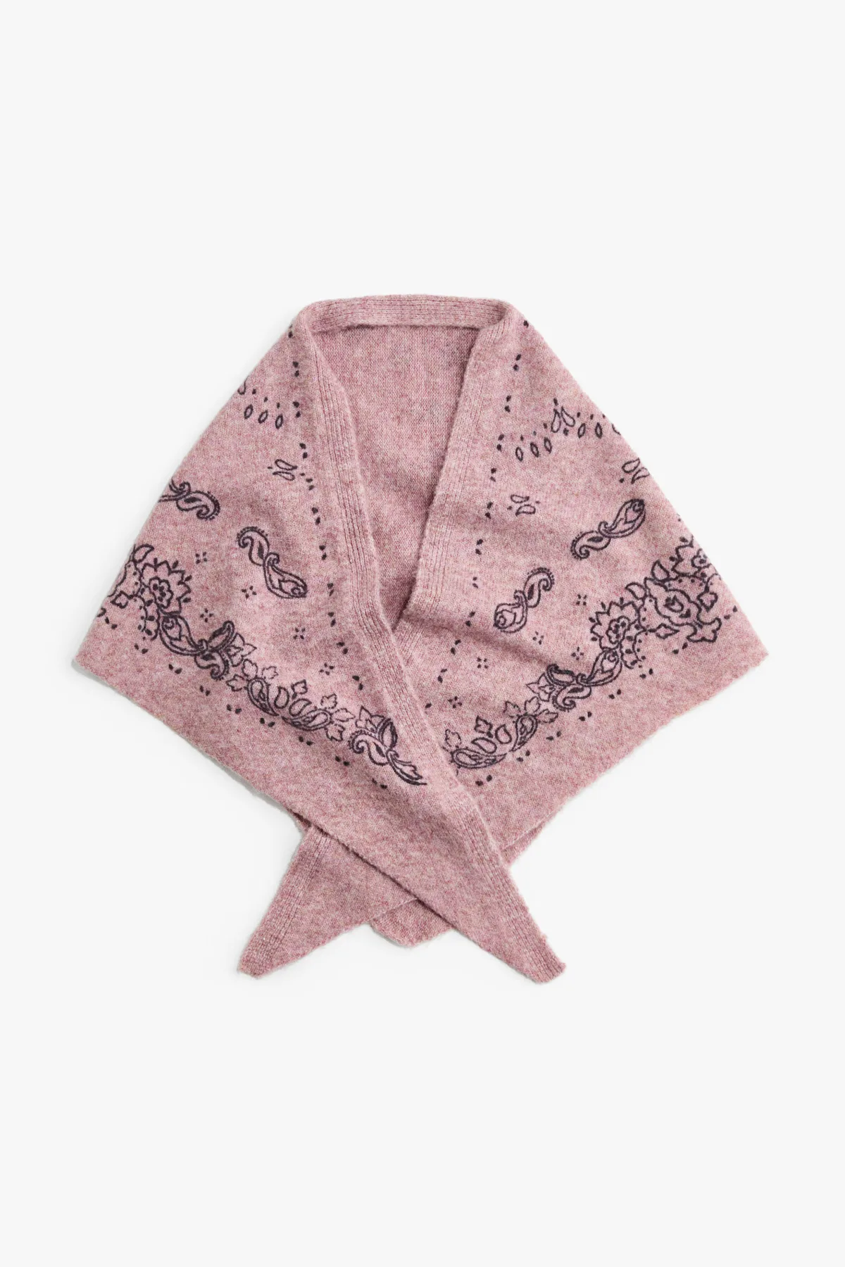 Jacquard-Knit Triangle Scarf by H&M