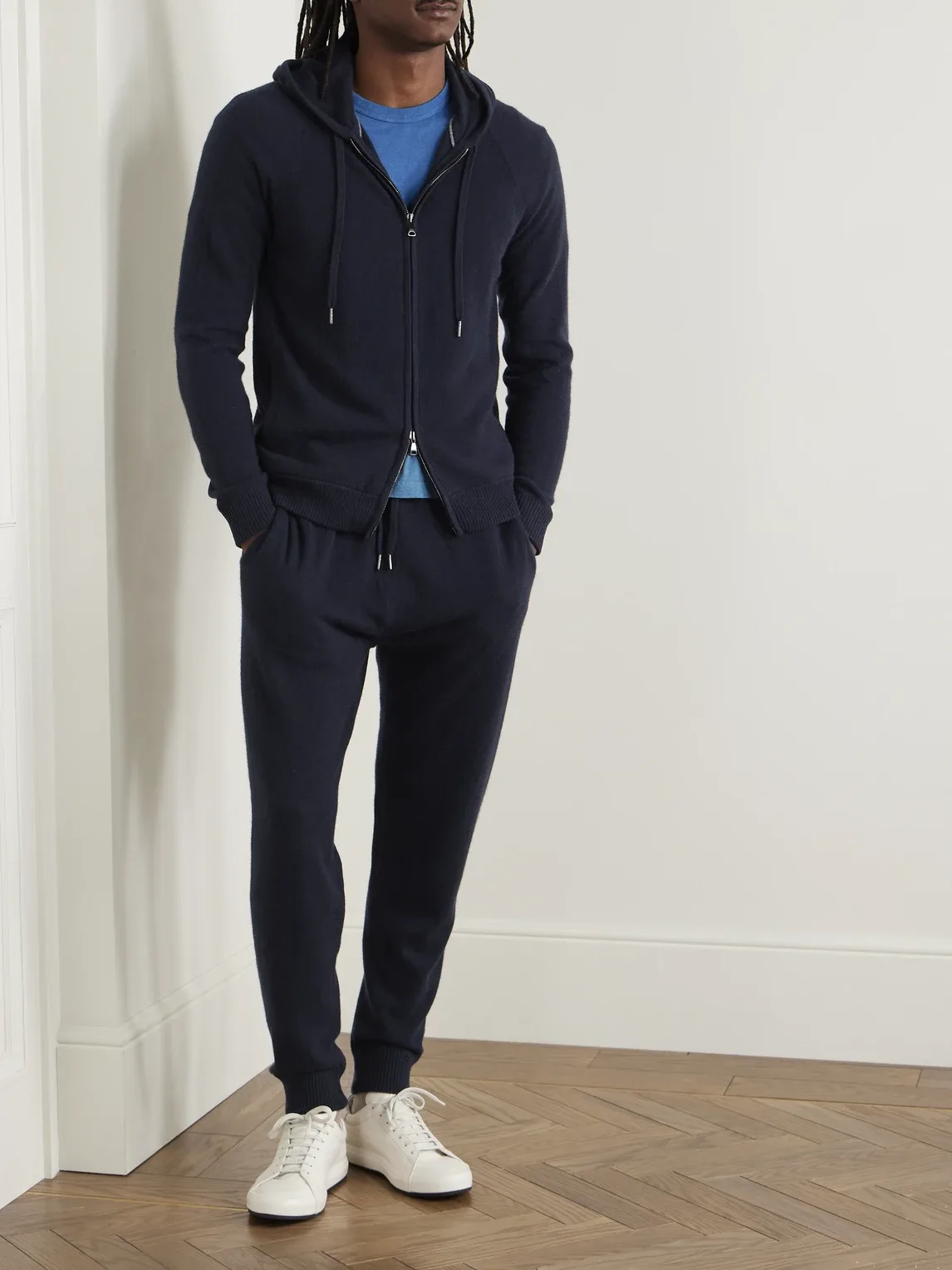 Finley Cashmere Zip-Up Hoodie by Derek Rose