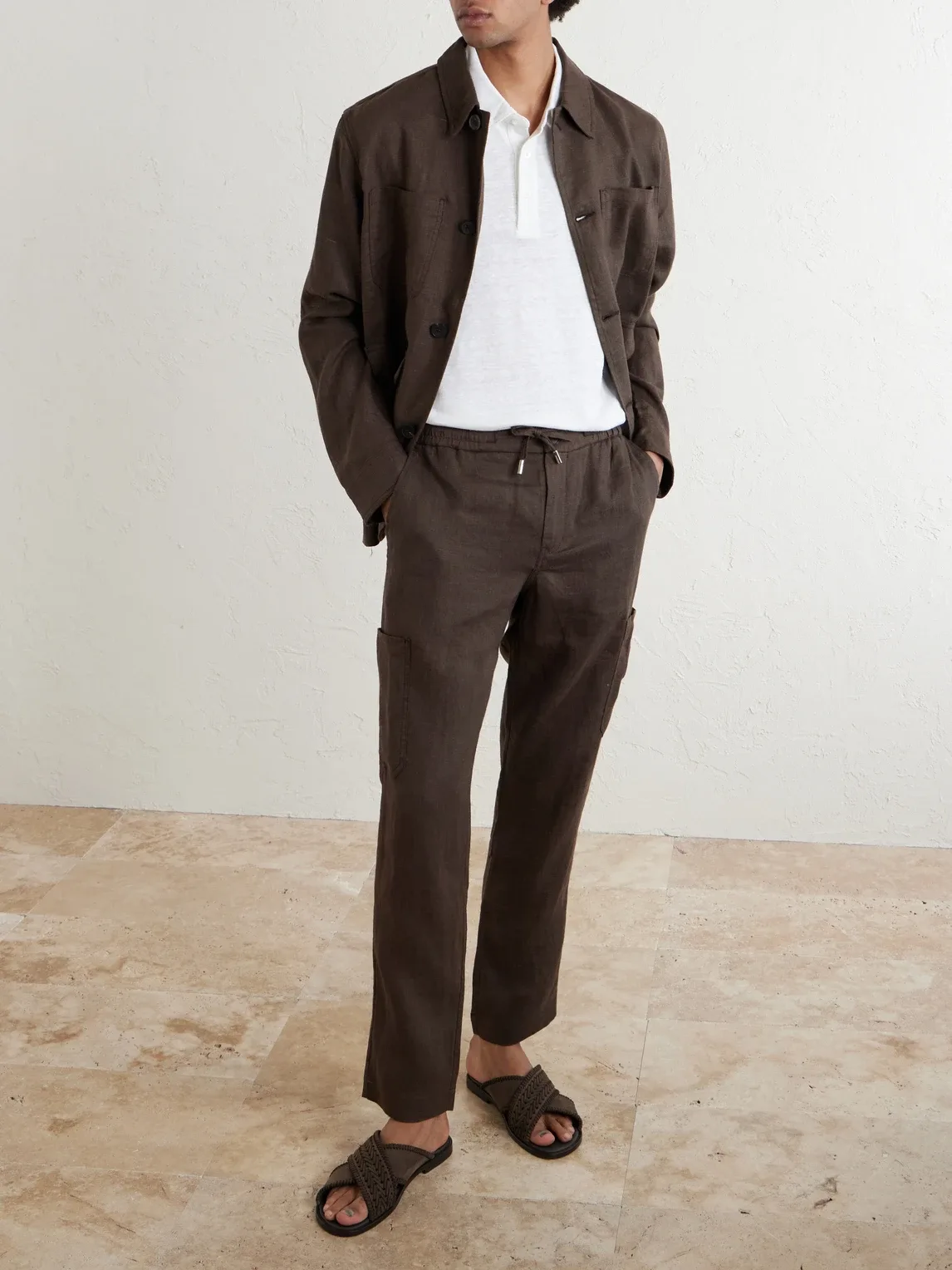 Linen Polo Shirt by Mr P