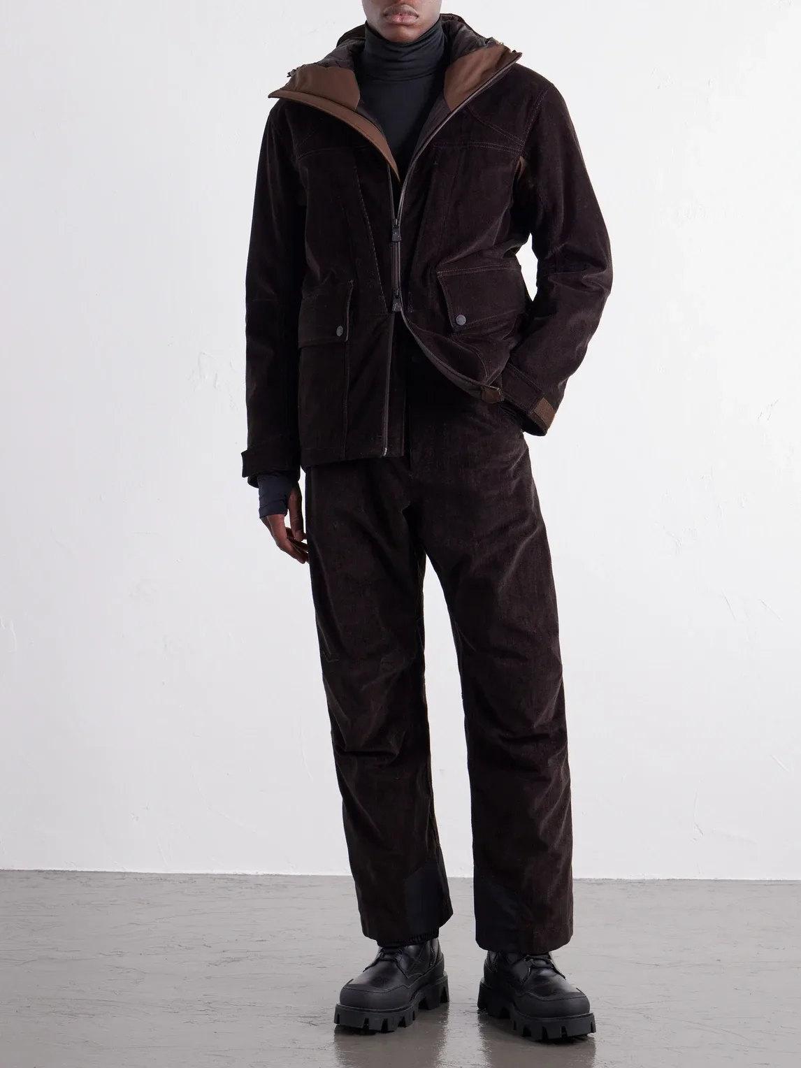 Moncler Grenoble Airolo Hooded Cotton-Blend Tech-Corduroy Ski Jacket