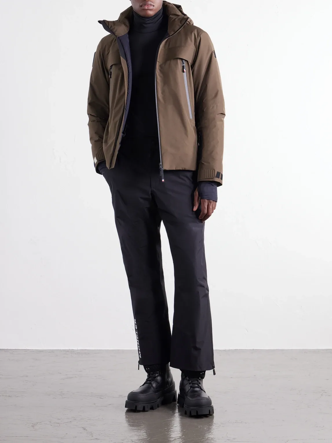 Moncler Grenoble Balmhorn Hooded Shell Down Ski Jacket by Moncler