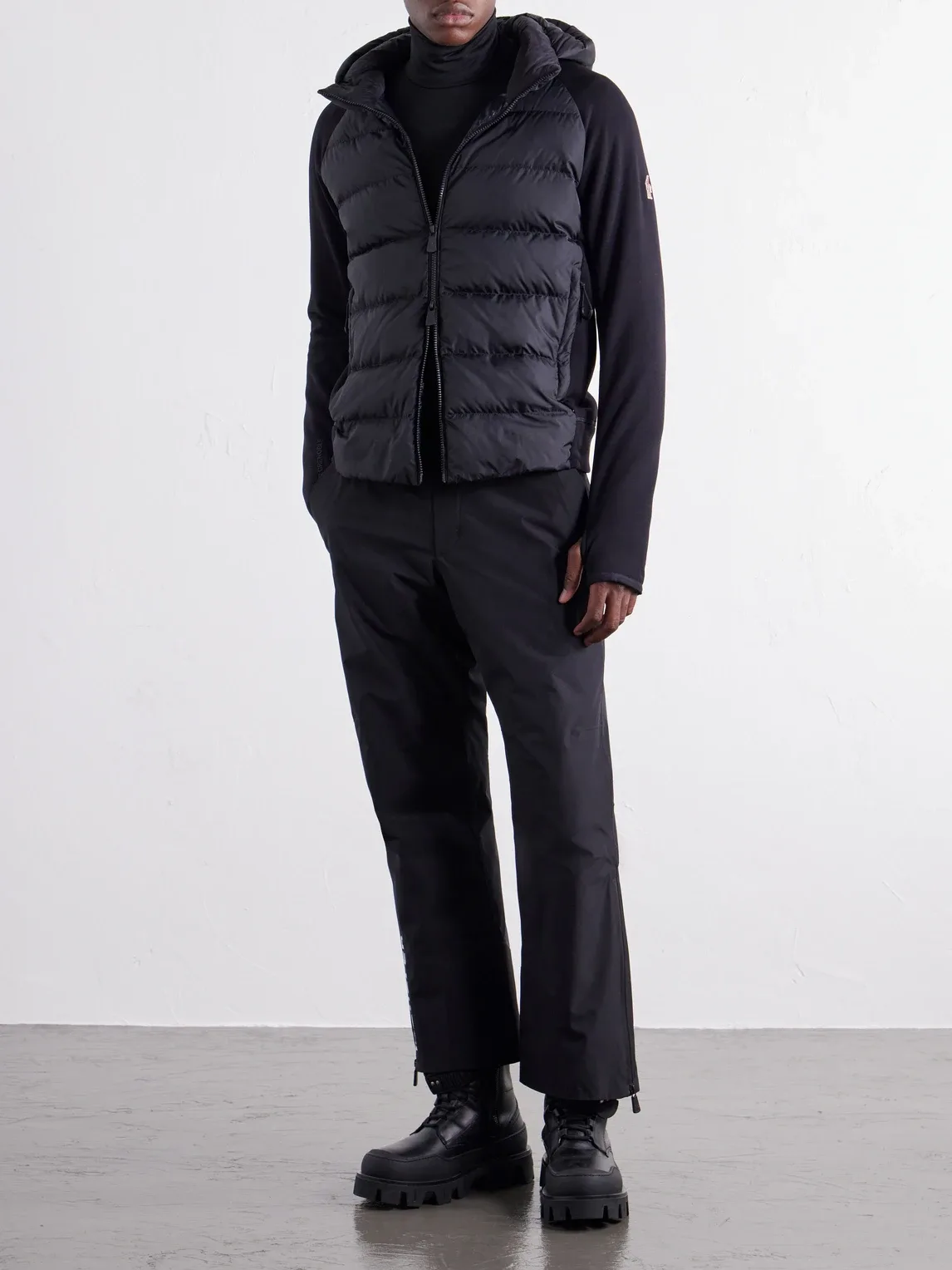Moncler Grenoble Hooded Quilted Shell and Polartec Power Stretch Pro Ski Mid-Layer by Moncler
