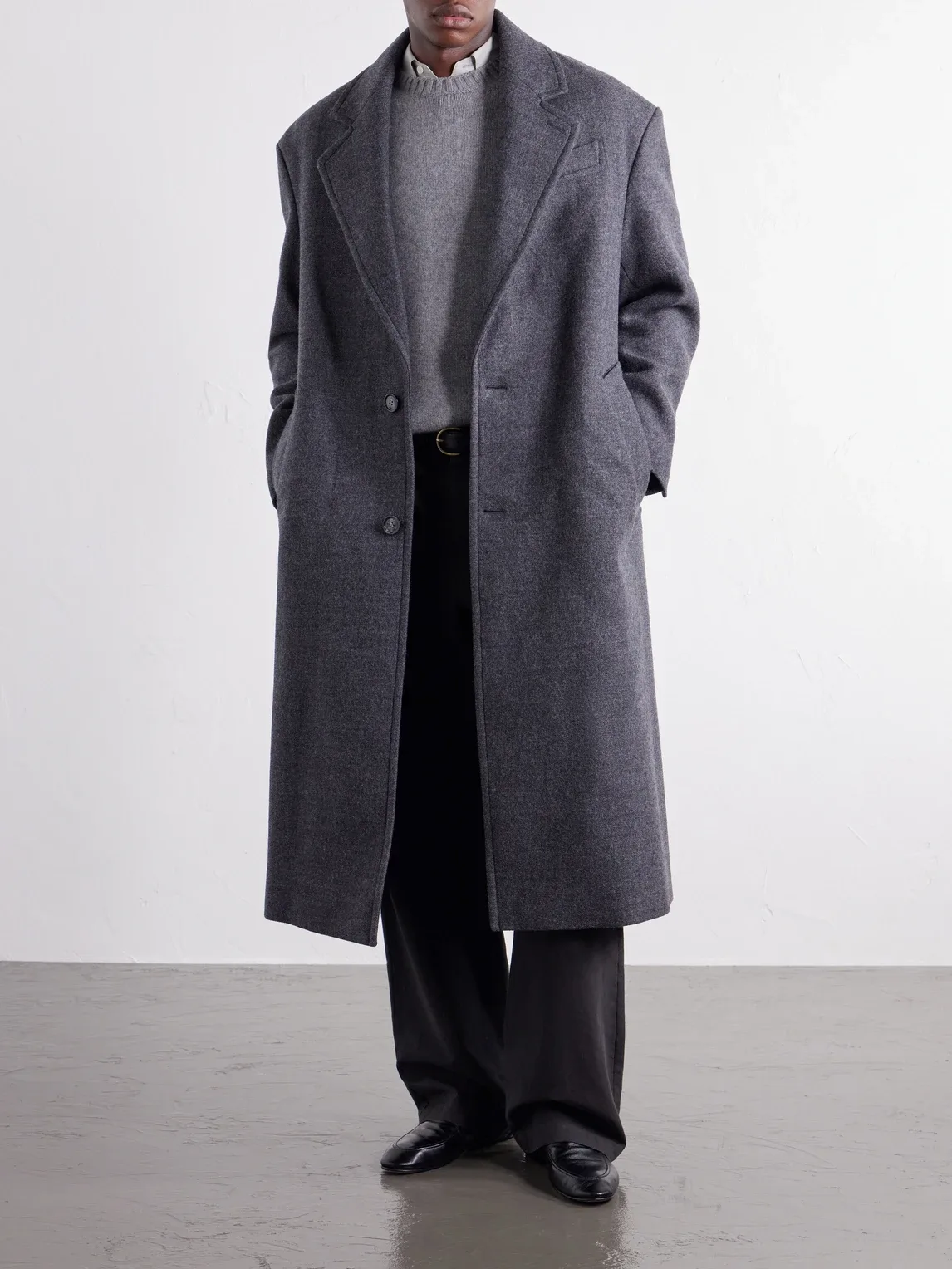 Boiled Virgin Wool-Gabardine Coat