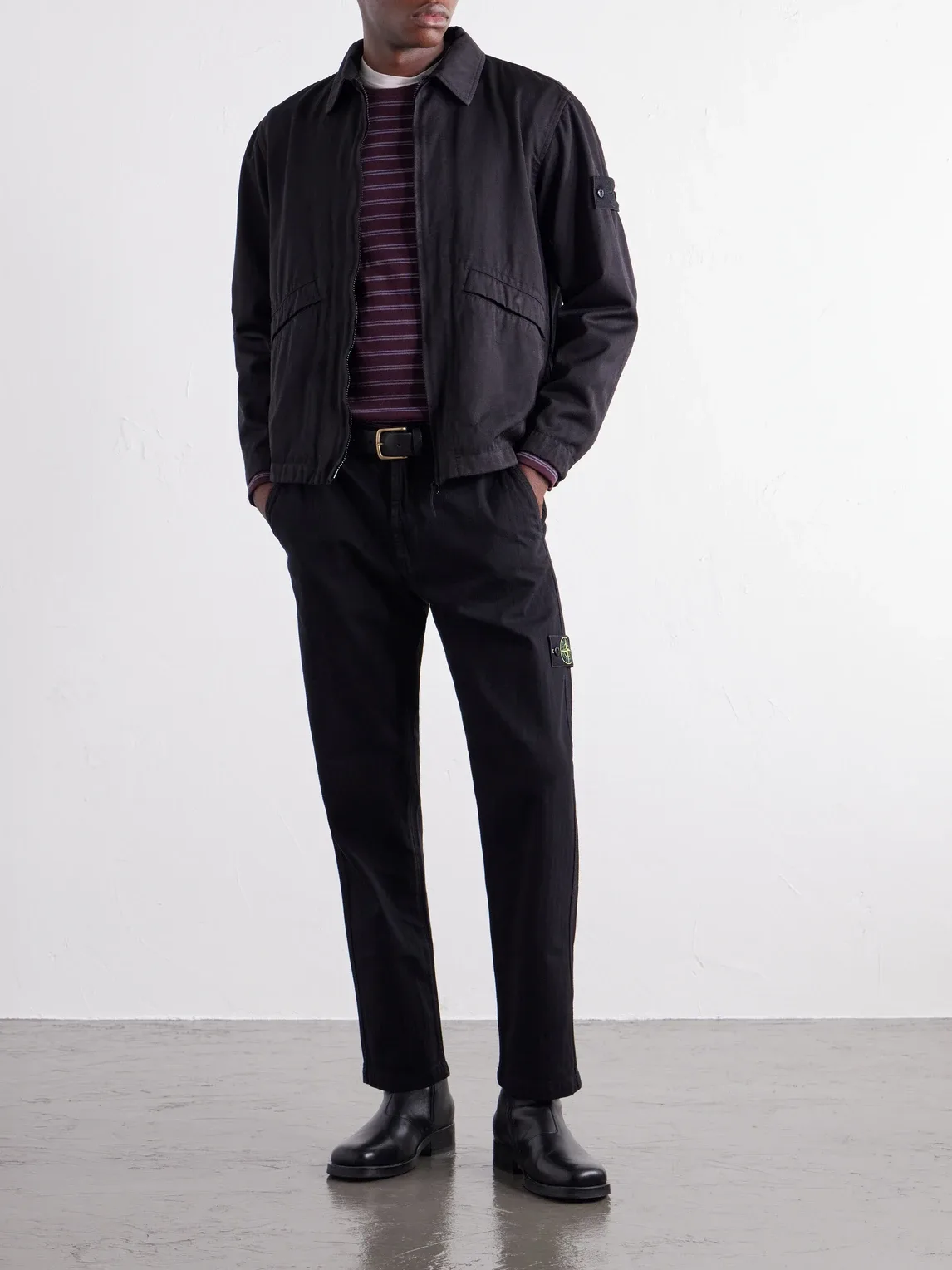 STONE Island GHOST Garment-Dyed Wool and Cotton-Blend Gabardine-TC Overshirt by Stone Island