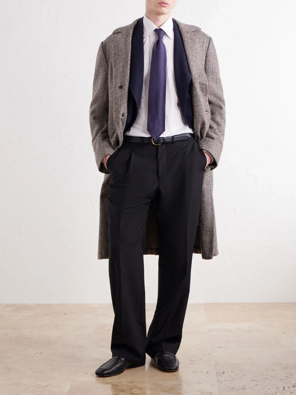 Cutaway-Collar Cotton-Twill Shirt by Rubinacci