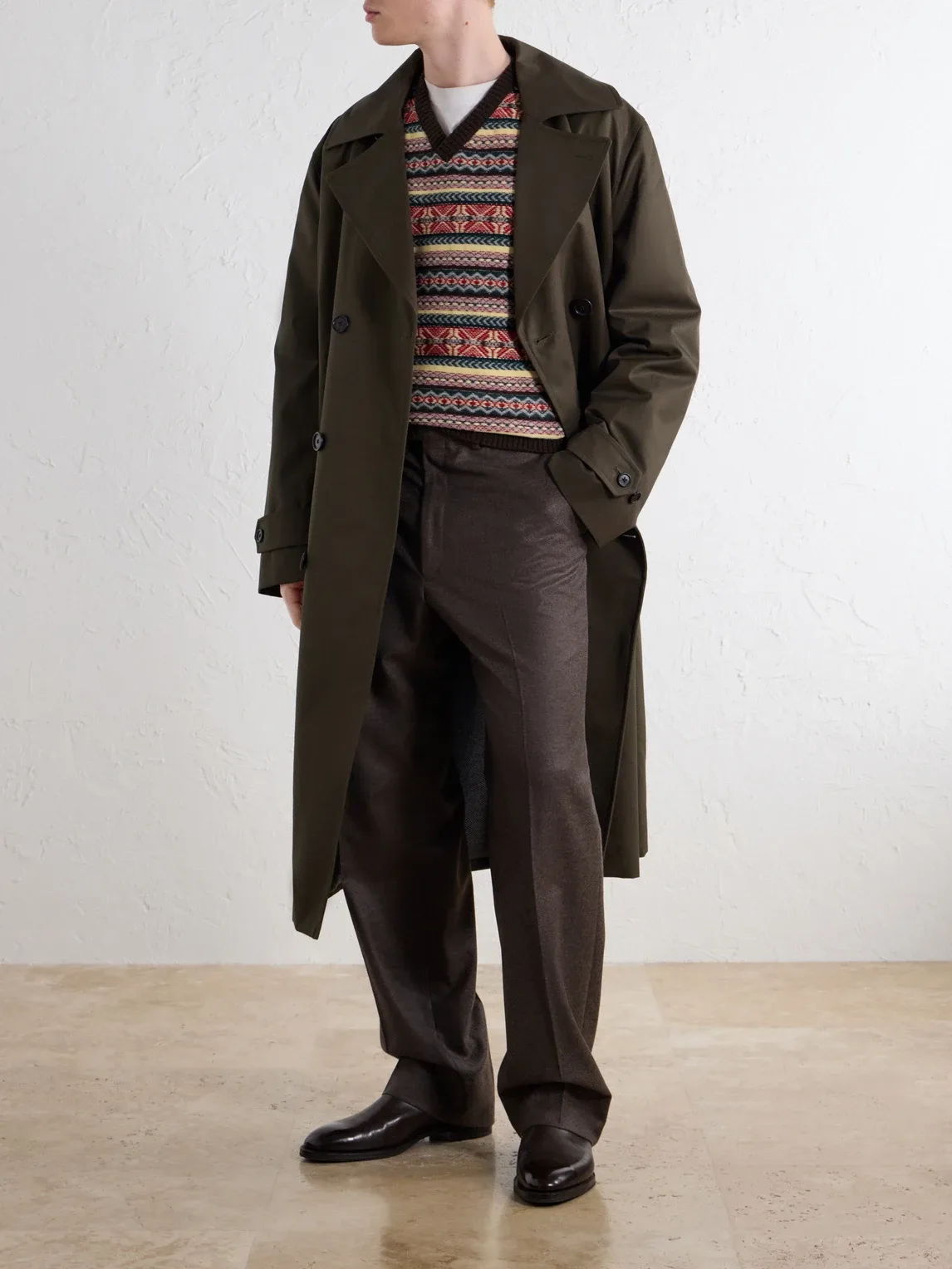 Belted Cotton-Gabardine Trench Coat