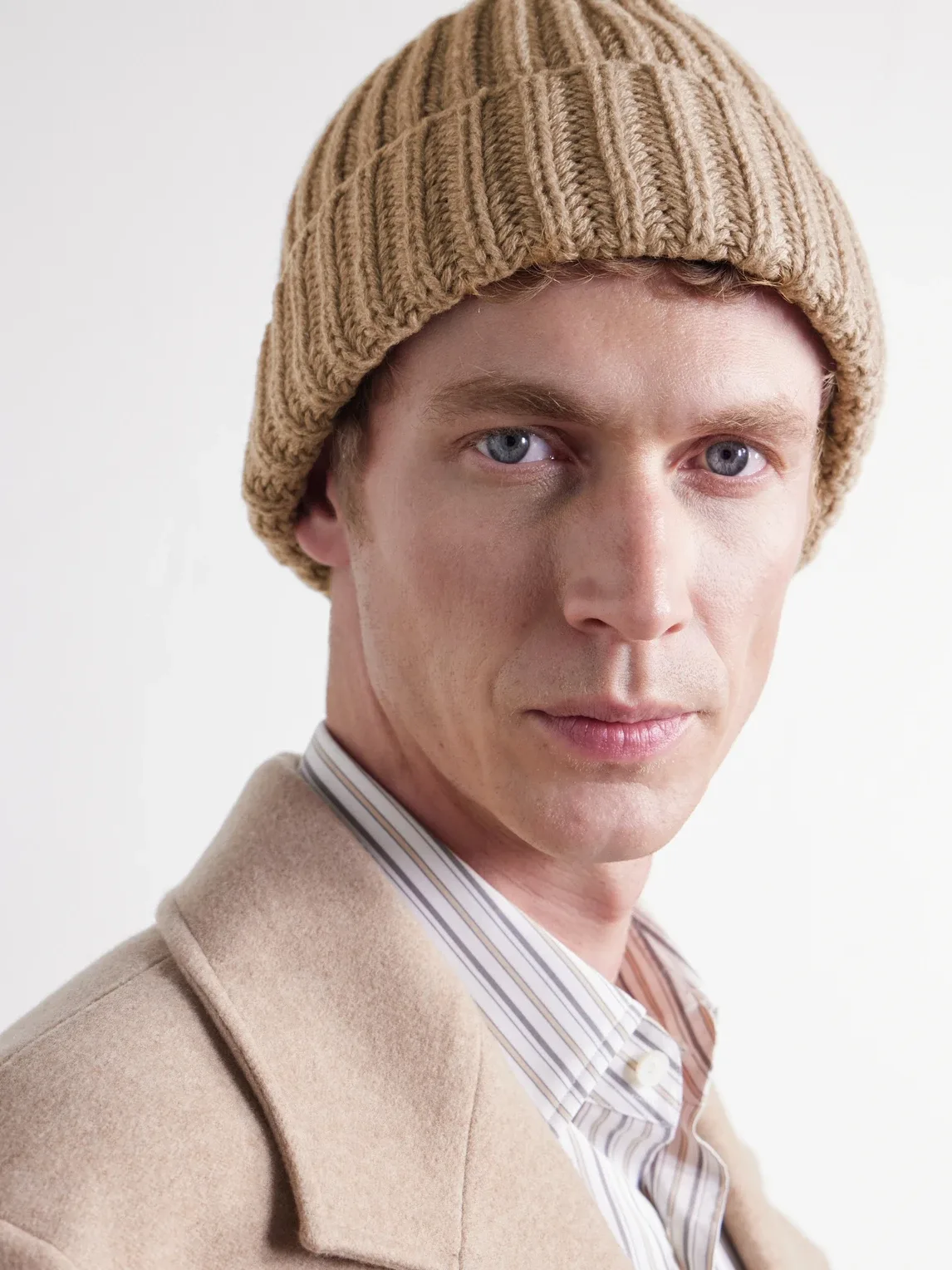 Ribbed Cashmere Beanie