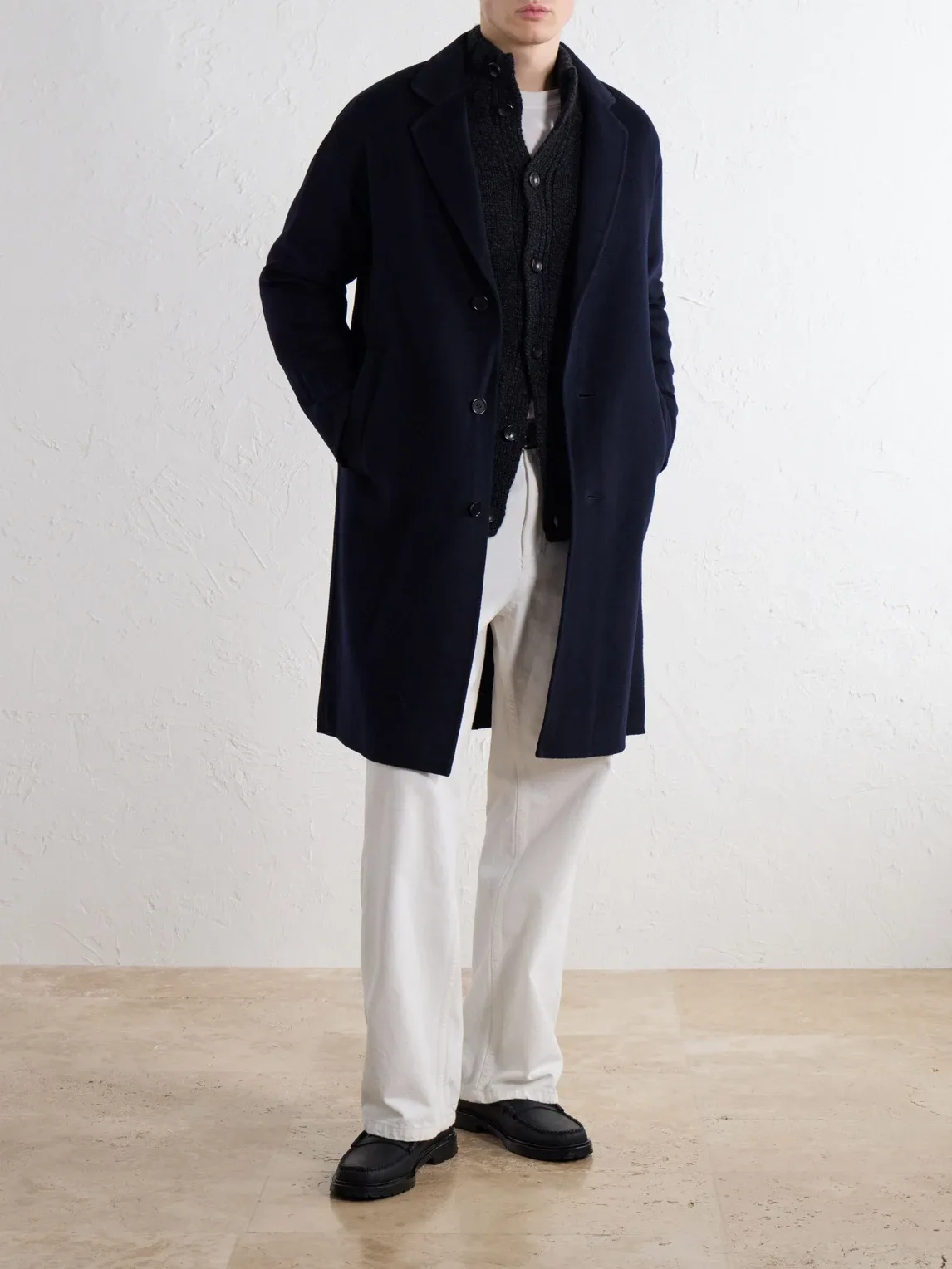 Kendrick 8447 Brushed Woven Wool-Blend Coat