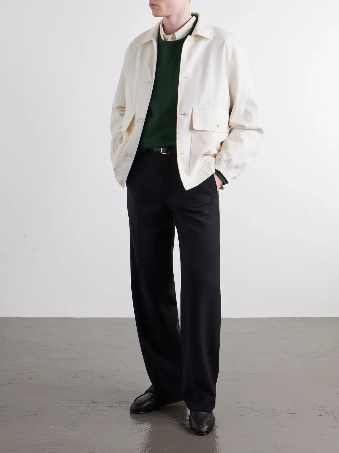 Wool and Cotton-Blend Twill Jacket