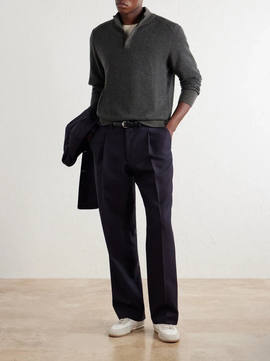 Houndstooth Cashmere Sweater