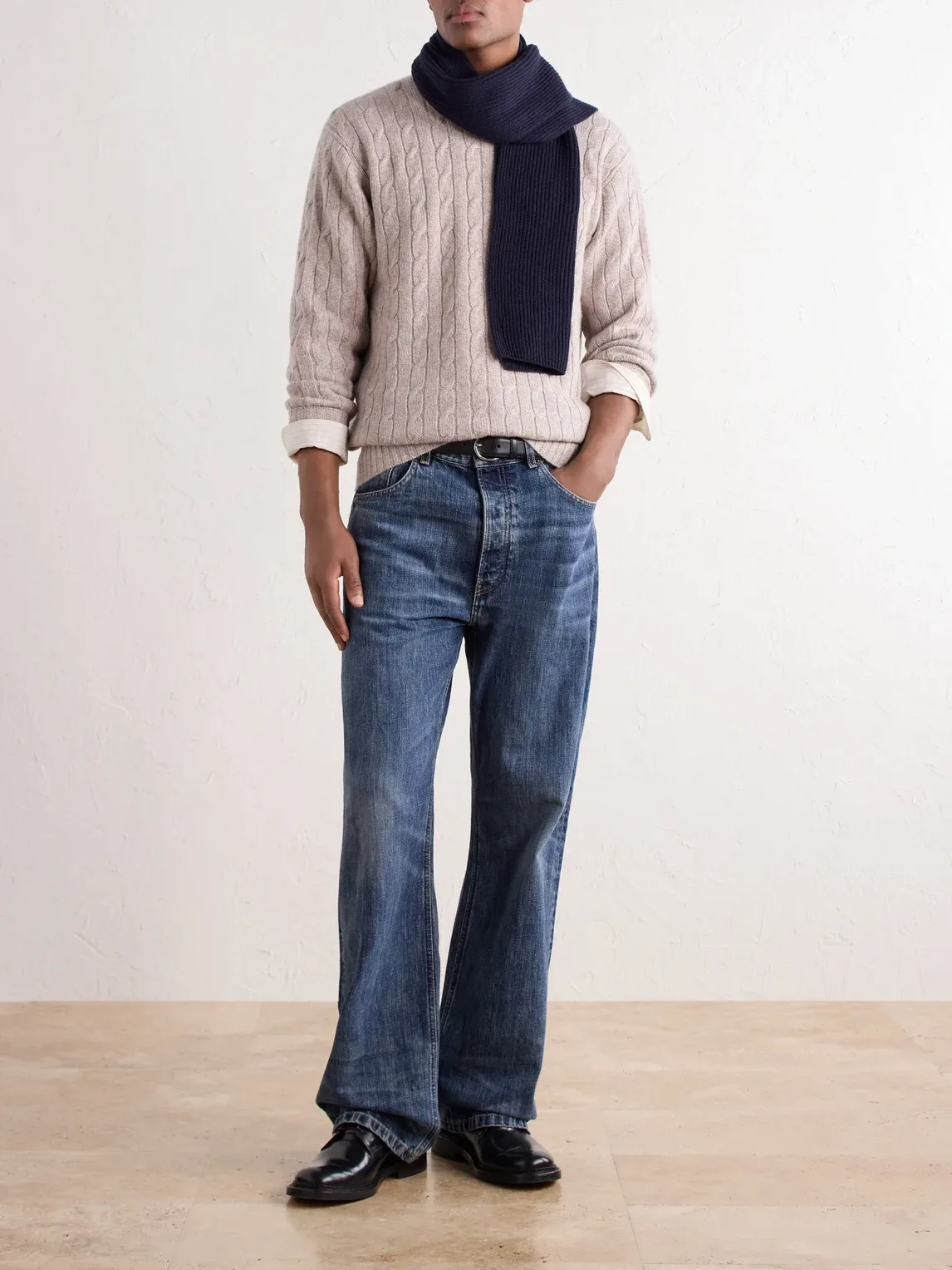 Thames Cashmere Cable-Knit Sweater by Npeal