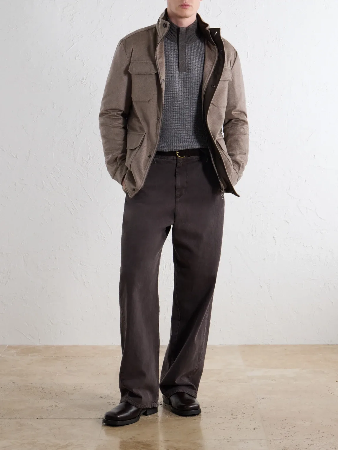 Waffle-Knit Cashmere Sweater