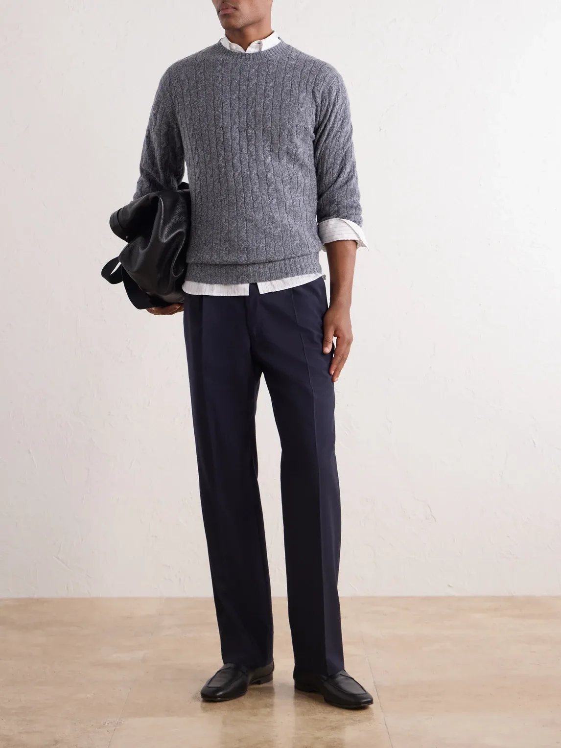 Thames Cashmere Cable-Knit Sweater