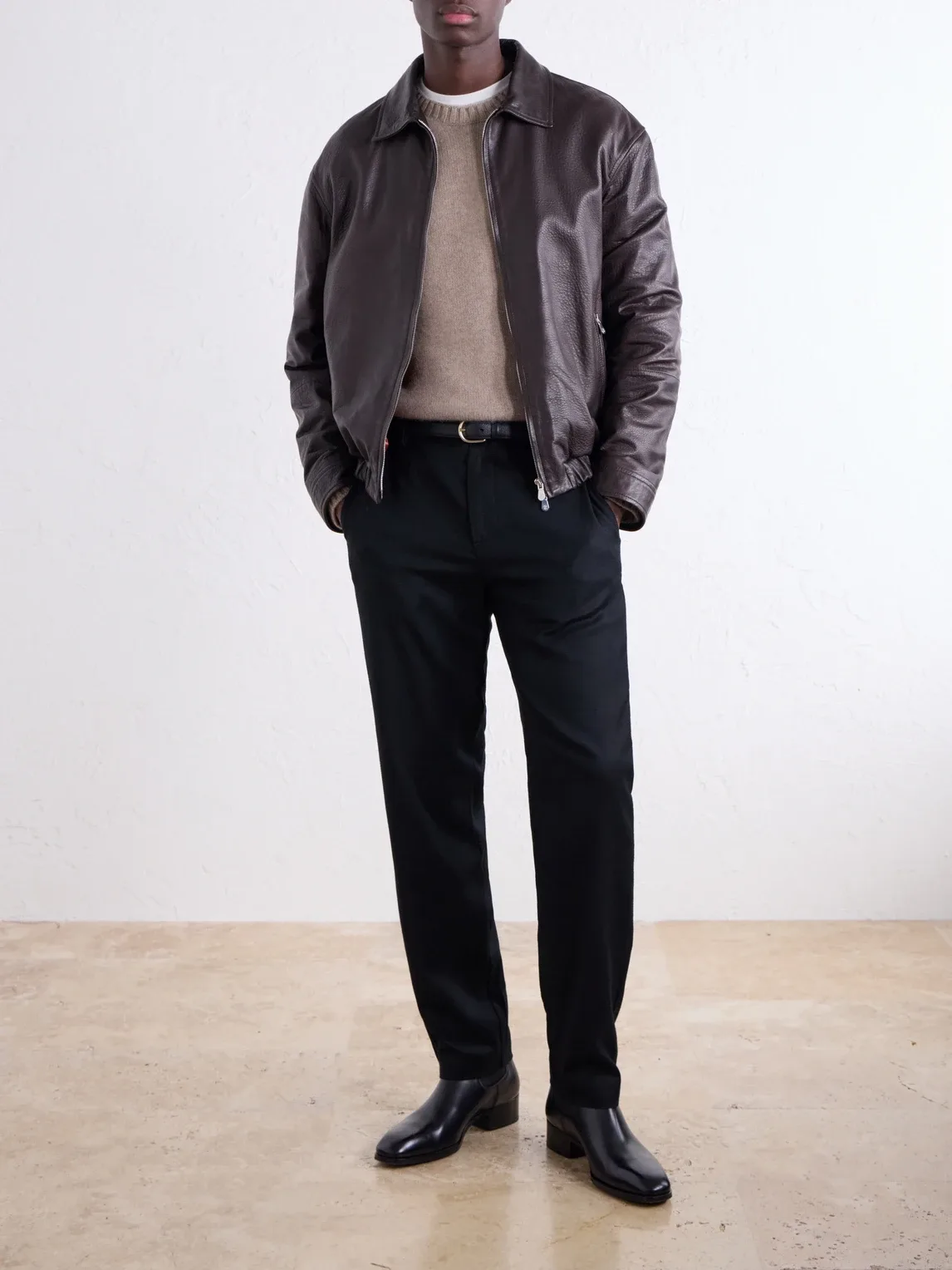 Straight-Leg Wool-Flannel Trousers