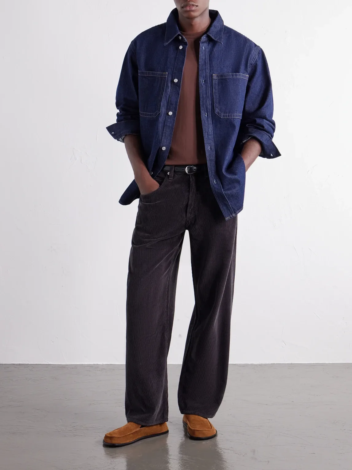 Fusion Straight-Leg Cotton-Corduroy Trousers