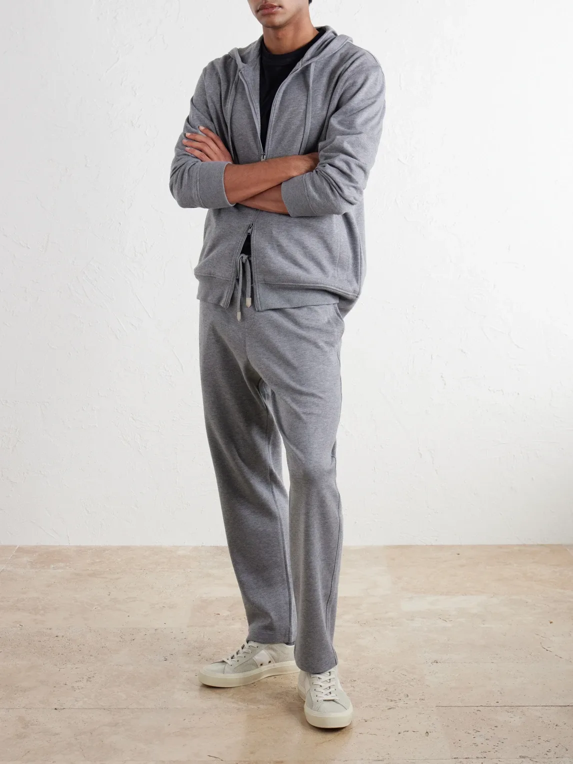 Hooded Cotton-Blend Jersey Sweatshirt by Canali