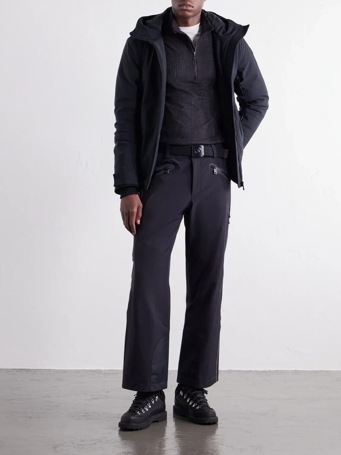 Harry Logo-Print Stretch-Fleece Half-Zip Ski Midlayer by Bogner