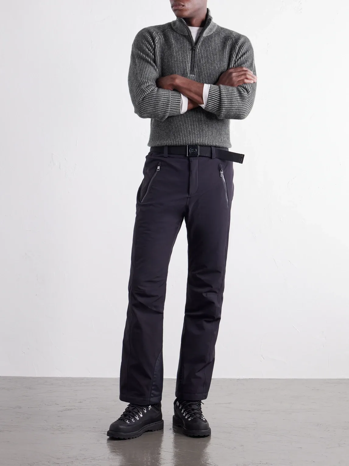 Dwayne Ribbed Wool and Cashmere-Blend Half-Zip Ski Mid-Layer by Bogner