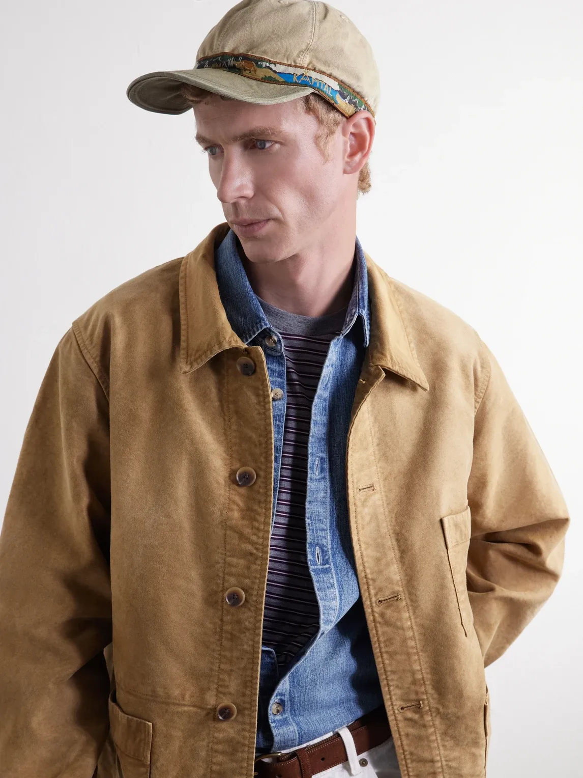 Chino Brumfield Embroidered Cotton-Twill Cap by Kapital