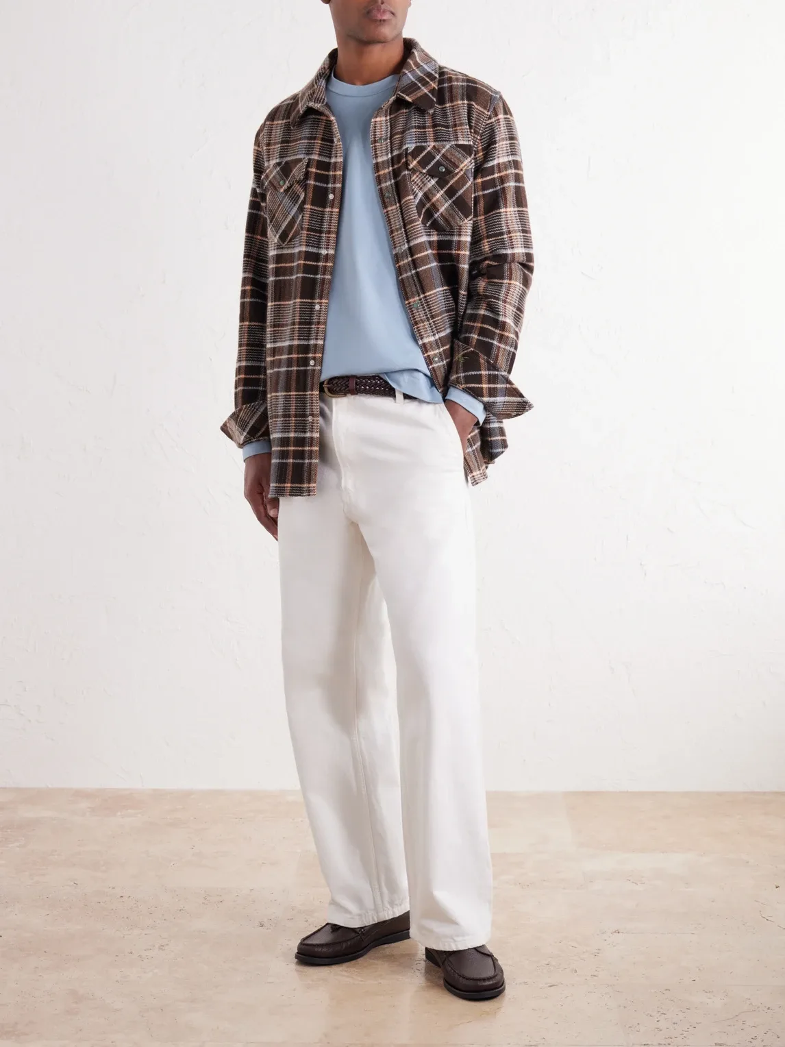 Plaid Cashmere-Flannel Shirt