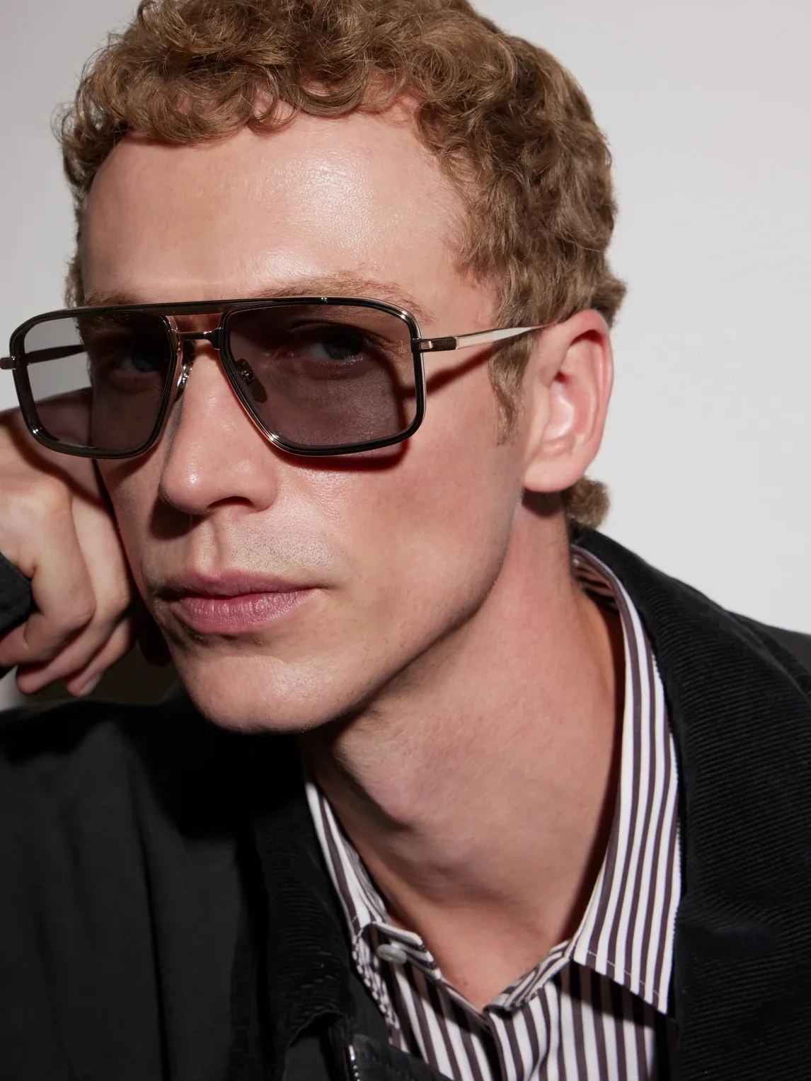 Earl Aviator-Style Silver-Tone Titanium Sunglasses
