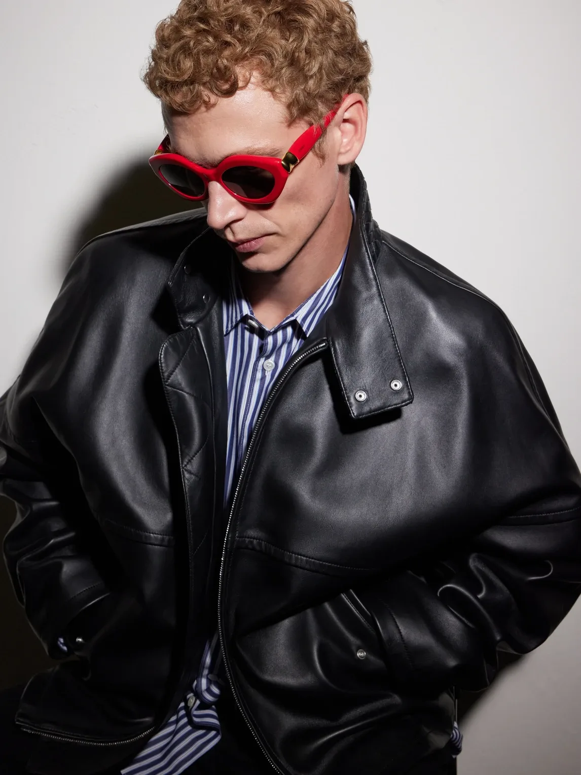 Coil Round-Frame Acetate Sunglasses