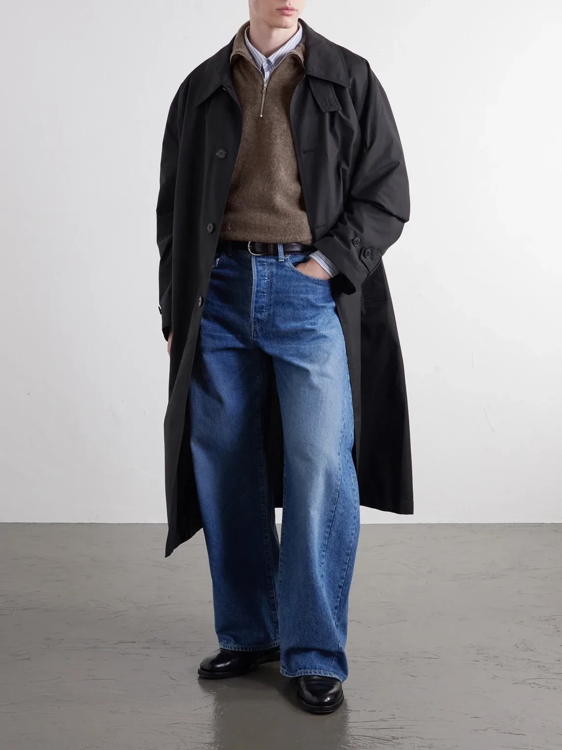 Wool and Silk-Blend Fleece Zip-Up Sweater