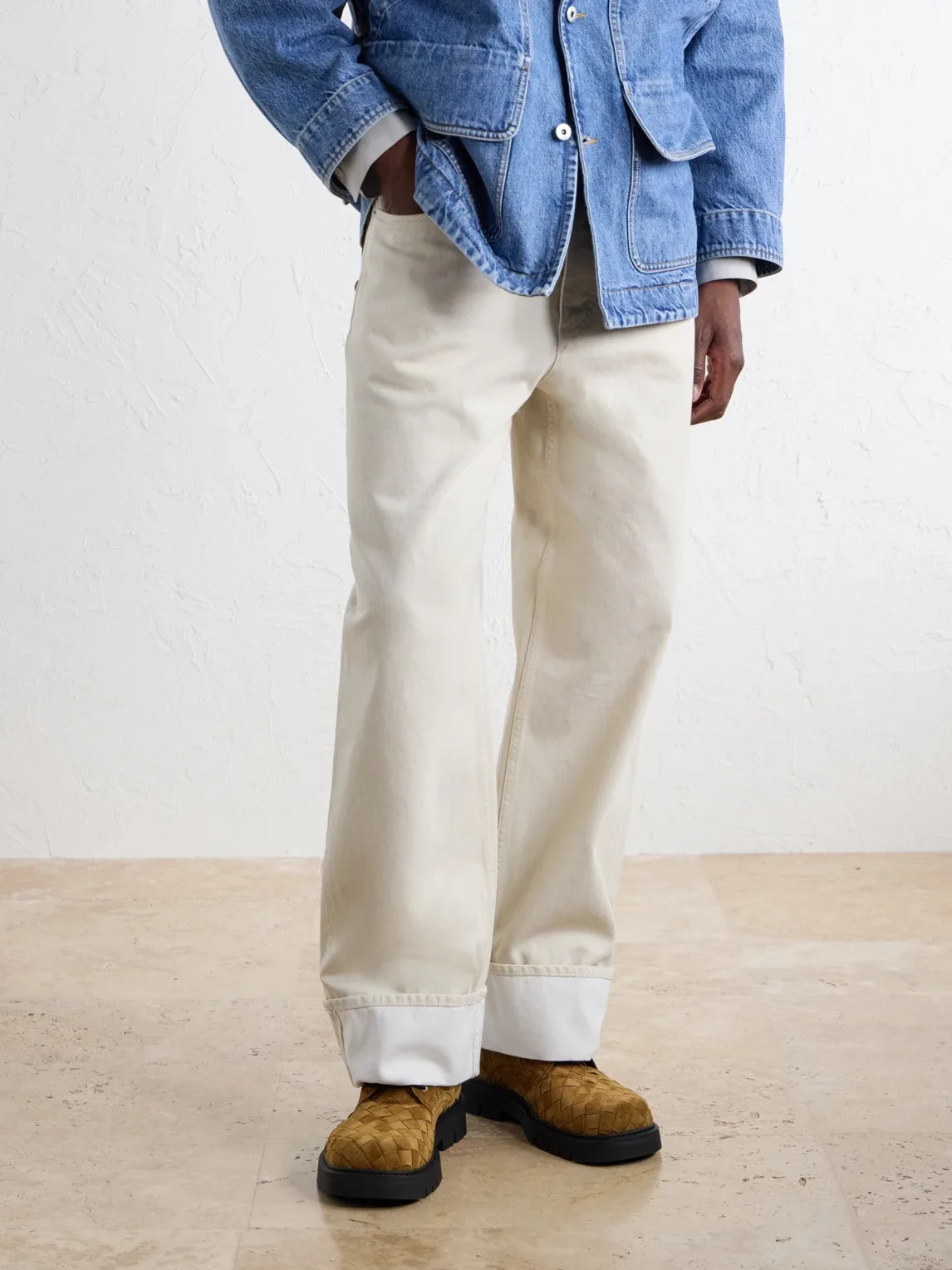 Haddock Intrecciato Suede Boots by Bottega Veneta
