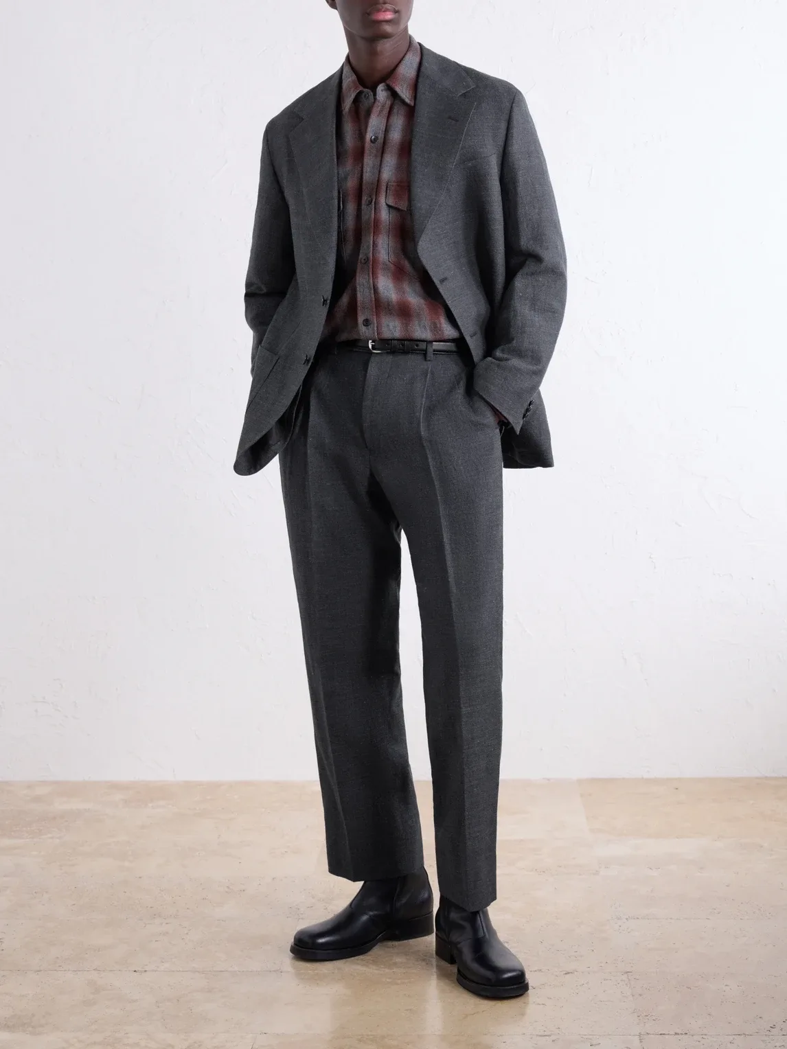 Woven Wool, Linen and Hemp-Blend Suit Jacket
