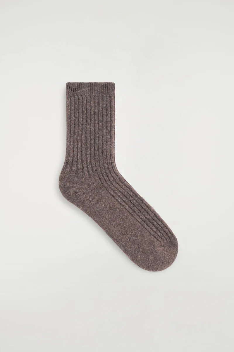 Ribbed Cashmere Socks by COS