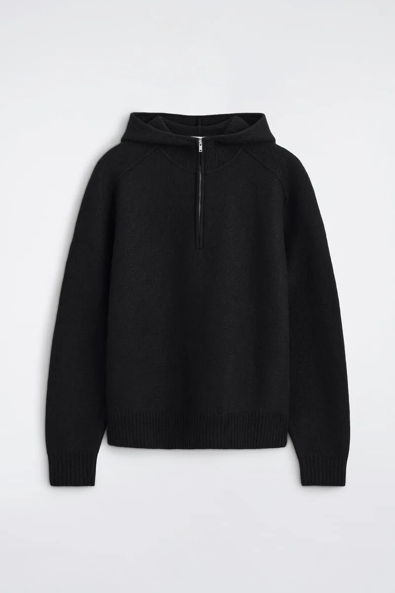 Merino Wool Half-Zip Hoodie by COS