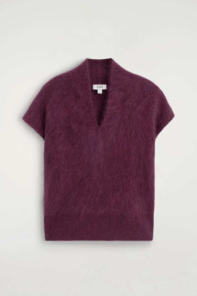 Draped Brushed Merino Wool Top by COS