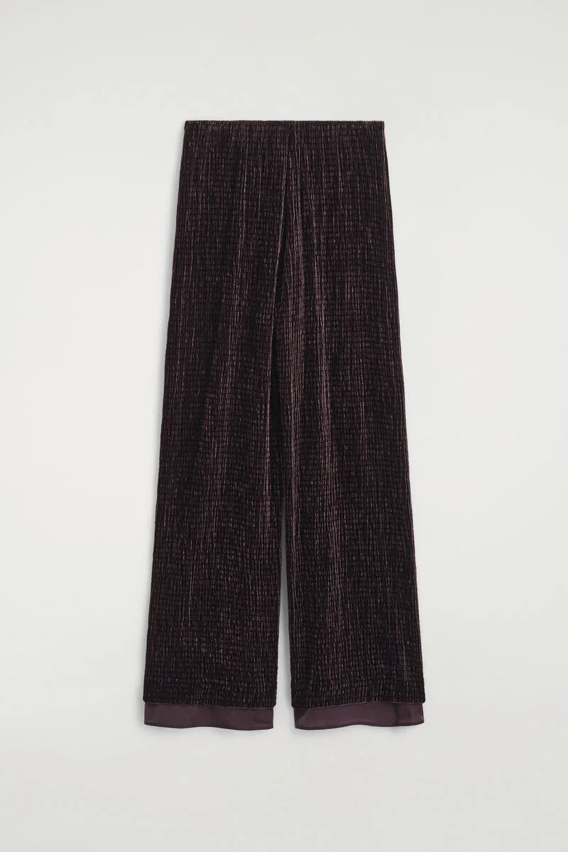 Plisse Velvet Pants by COS