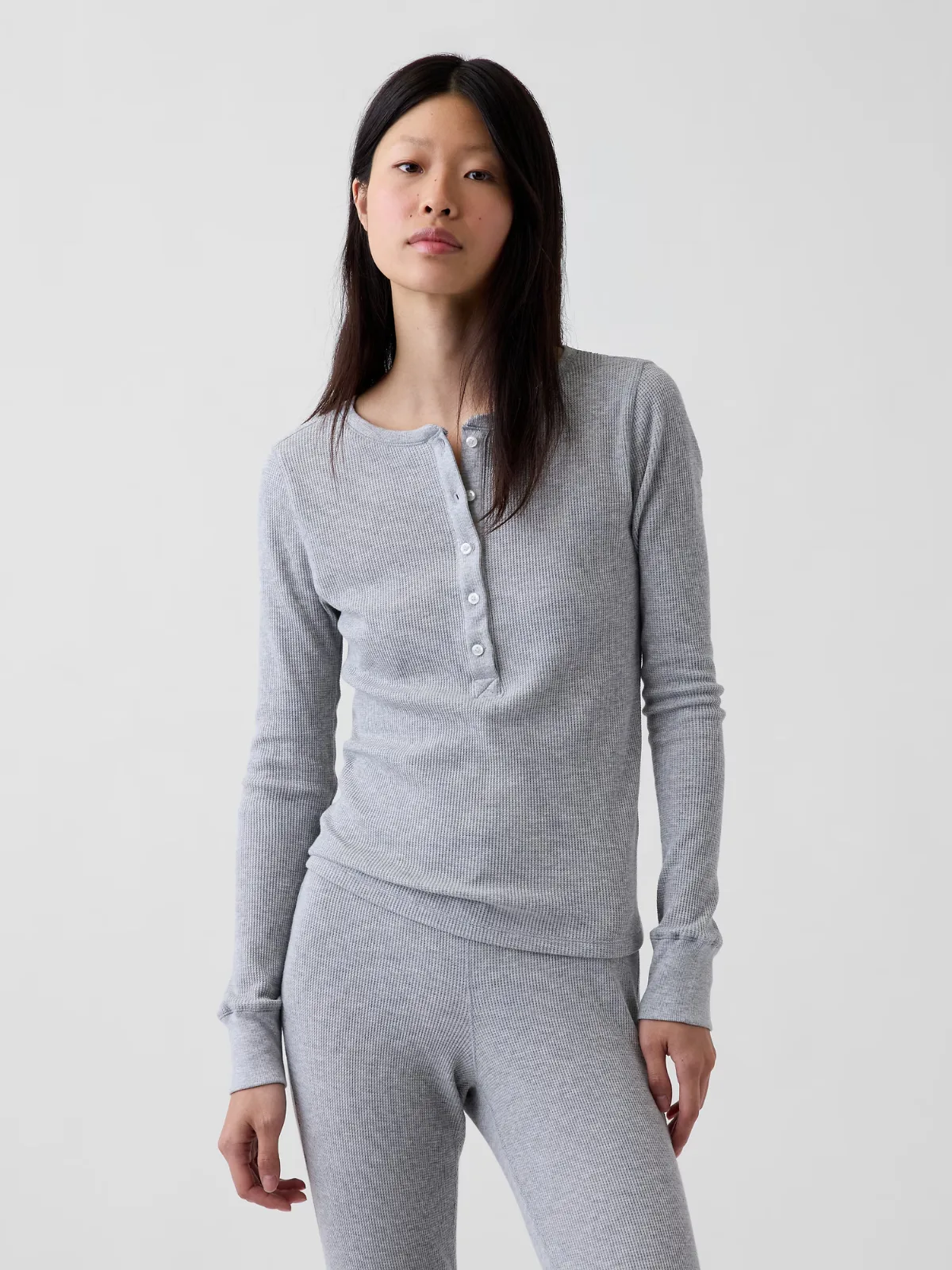 Waffle Henley PJ Top by Gap