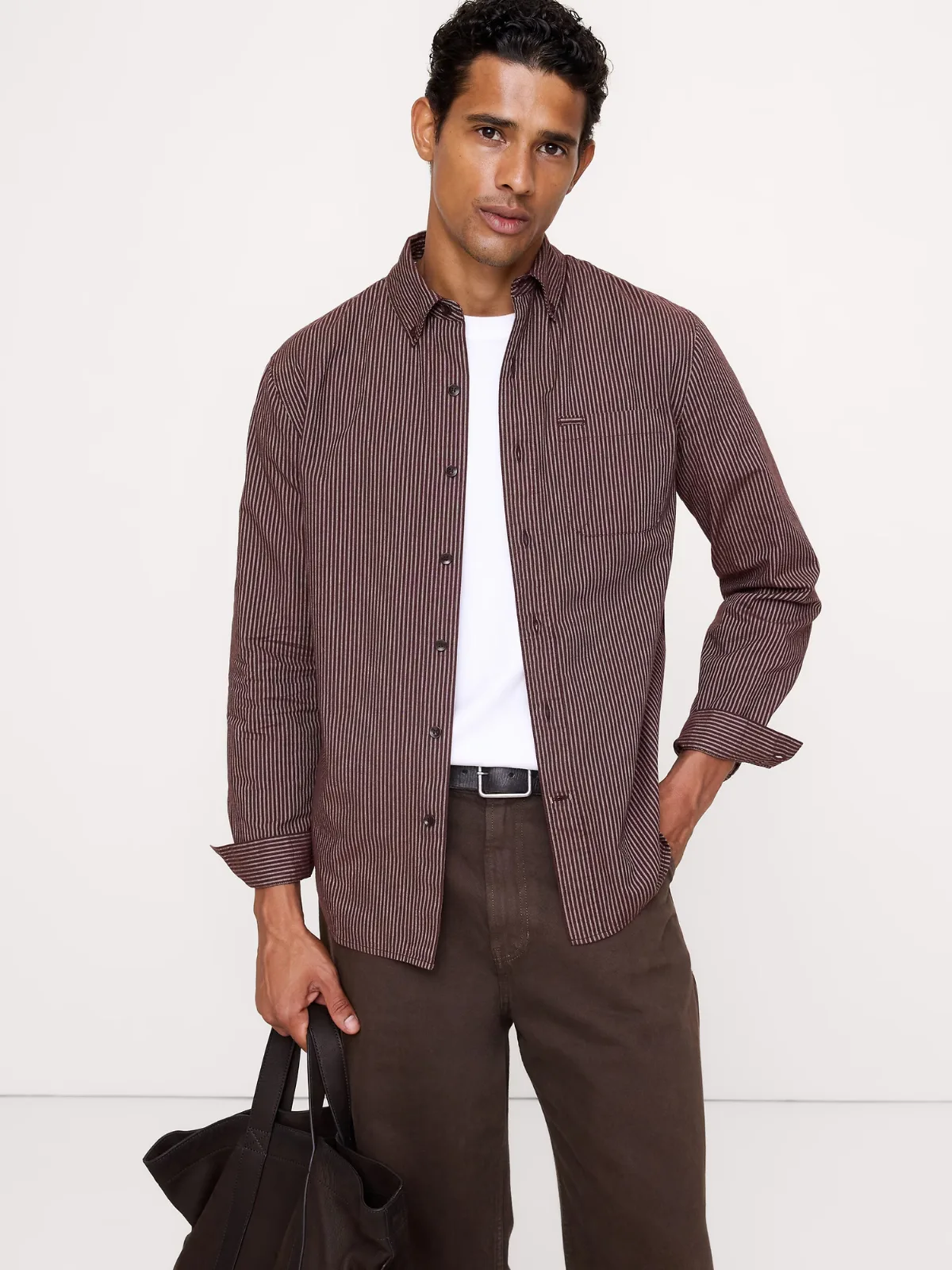 Standard-Fit Cotton Oxford Shirt by Banana Republic