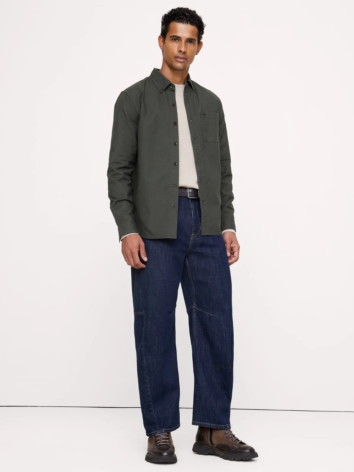 Standard-Fit Cotton Oxford Shirt by Banana Republic